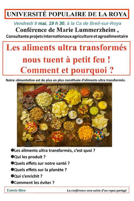 Université populaire : les aliments ultra transformés