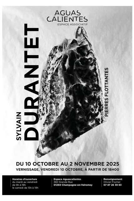 Exposition "Pierres flottantes" de Sylvain Durantet à l'Espace Aguascalientes Exposition "Pierres flottantes" de Sylvain Durantet à l'Espace Aguascalientes