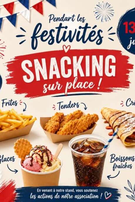 Snacks während der Feierlichkeiten zum 14. Juli