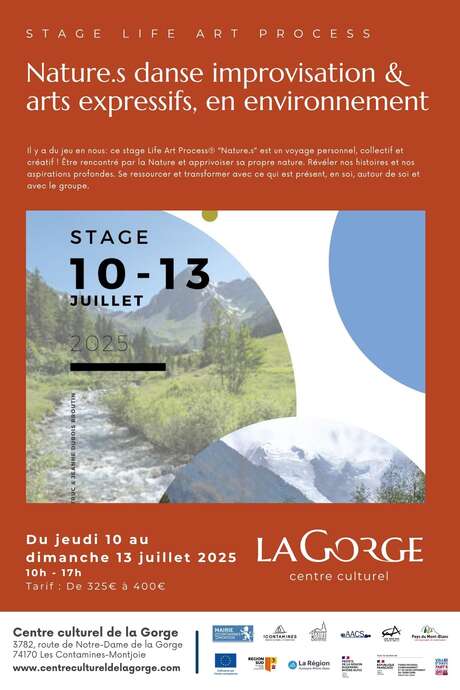 Stage Life Art Process® “Nature.s” Danse improvisation & arts expressifs, en environnement avec le Centre Culturel de la Gorge
