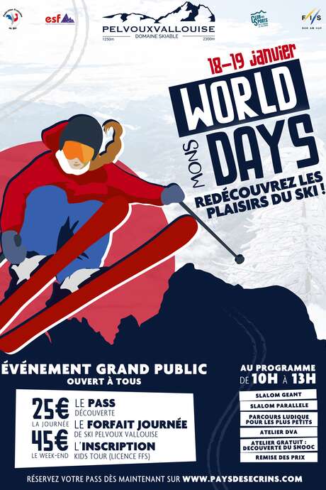 World Snow Day 18 et 19 Janvier 2025 Offre Pass weekend / hébergement à partir de 129€/personne