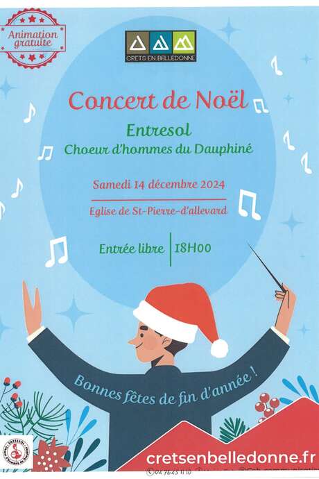 Concert de Noel "Entresol" du Chœur d'hommes du Dauphiné