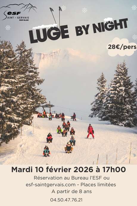 Luge By Night - ESF Saint-Gervais