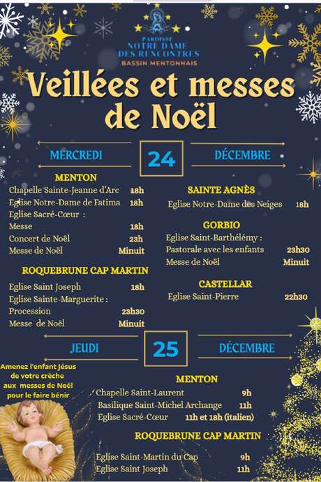 Veillées et messes de Noël 2025