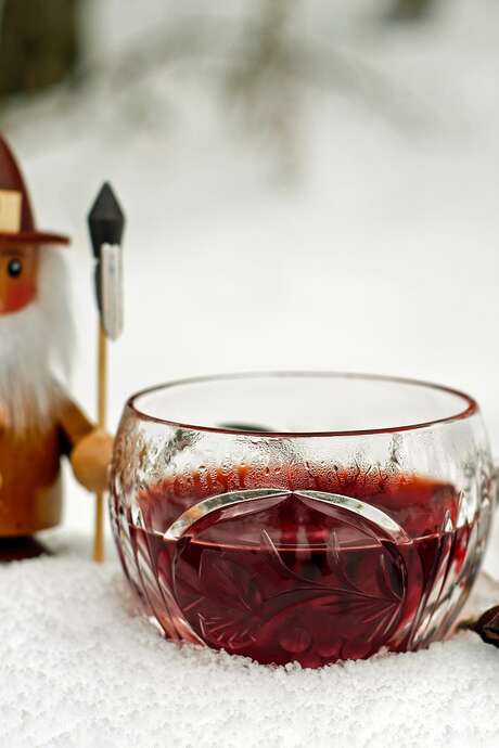 Dégustation de vin chaud et de jus de pomme chaud