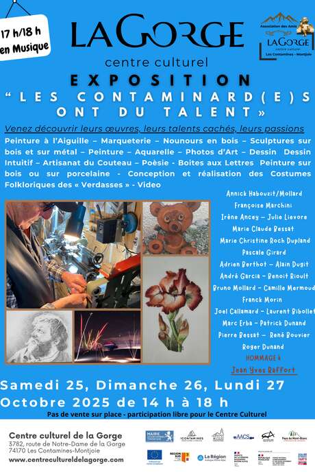 Exposition "Les Contaminard(e)s ont du talent" au Centre Culturel de la Gorge