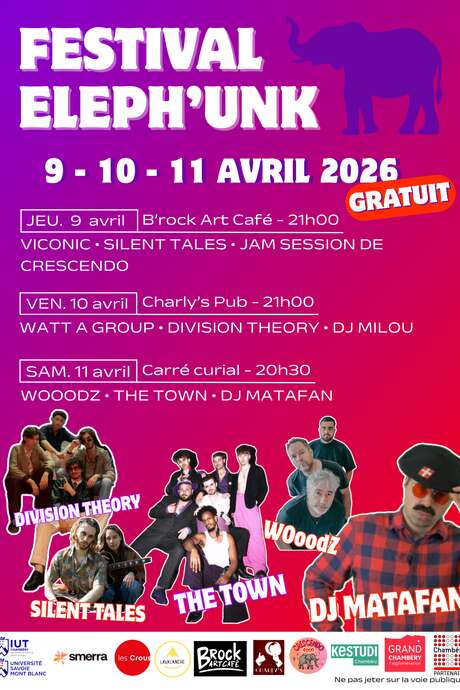 Festival Eleph'unk : Concerts musiques actuelles
