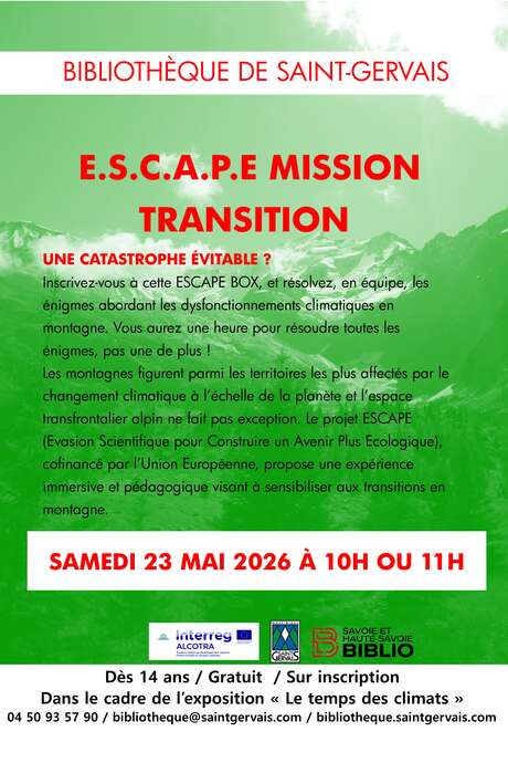 L'heure du clic : ESCAPE BOX "mission transition"