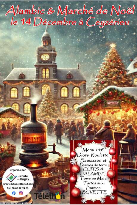 Alambic et marché de Noël à Ceyzerieu