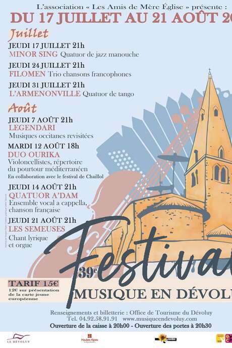 Festival "Musique en Dévoluy" - 39ème édition
