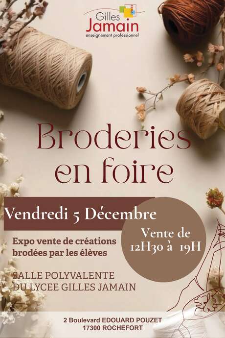 Stickerei auf der Messe