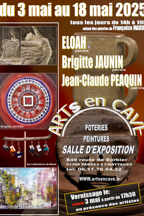 ARTS EN CAVE : Exposition de peinture, de poterie et d'artisanat