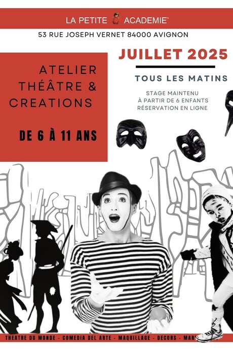 Atelier jeune public Théâtre & créations à La Petite Académie