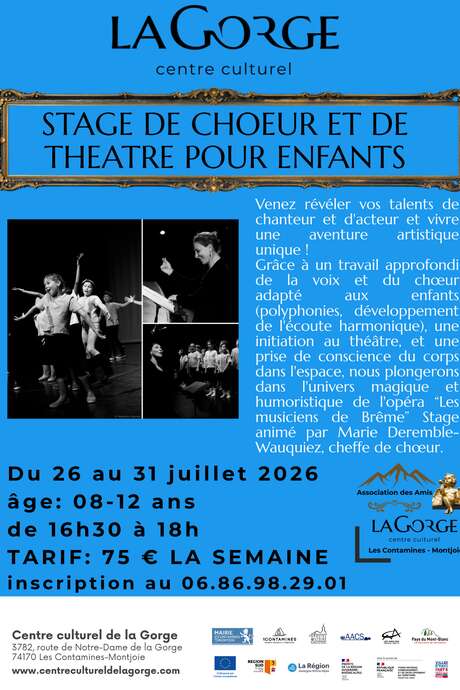 Stage de choeur et de théâtre pour enfants au Centre Culturel de la Gorge