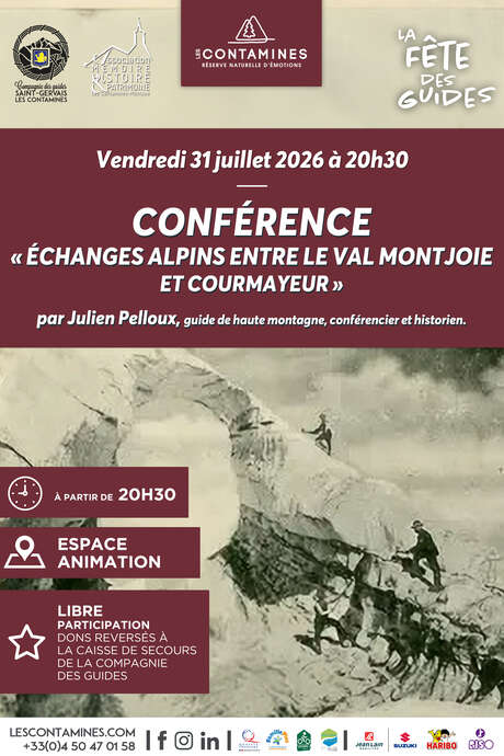 Fête des Guides - Conférence : échanges alpins entre le Val Montjoie et Courmayeur par Julien Pelloux