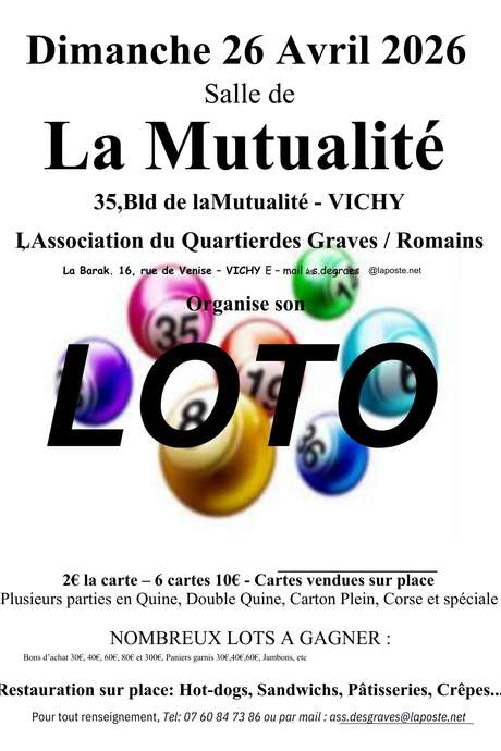 Loto de l'association du quartier des Graves-Romains