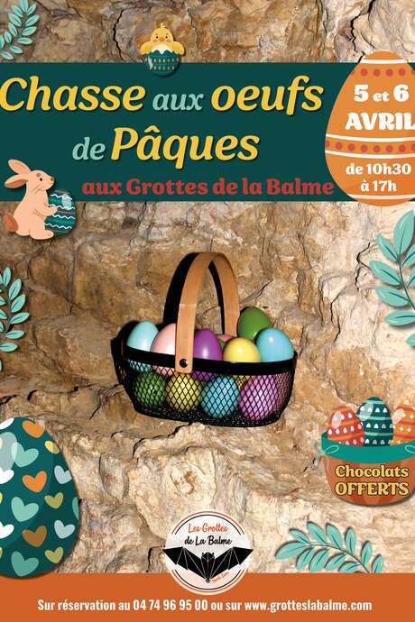 Easter egg hunt at Caves of la Balme