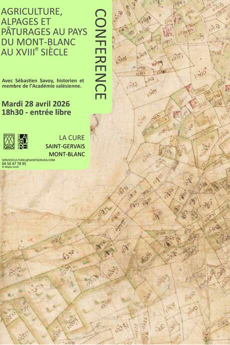 Conférence "Agriculture, alpages et pâturages au pays du Mont-Blanc au 18ème siècle" par Sébastien Savoy