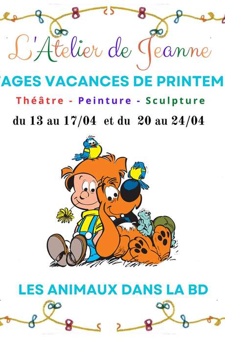 Stages durant les vacances de printemps à l'Atelier de Jeanne