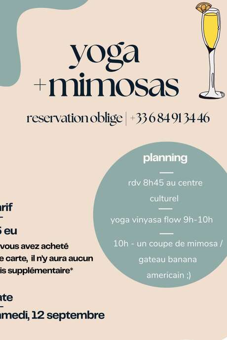 Yoga vinyasa & mimosas