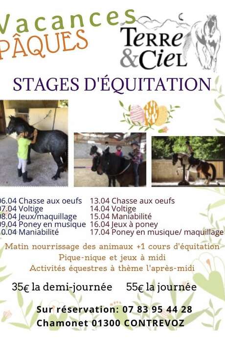 Easter holiday horse riding courses – Terre et Ciel riding centre