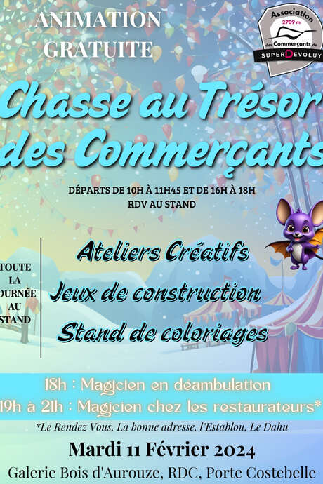 Stand de jeux et chasse au trésor des commerçants