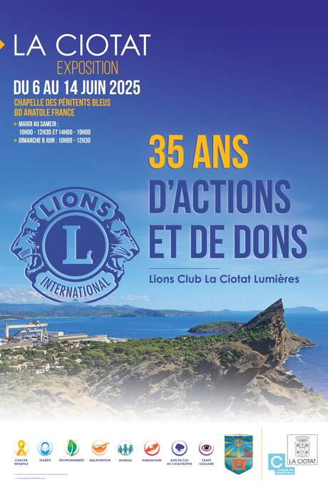 Mostra di articoli di stampa su 35 anni di azione e donazioni del Lions Club La Ciotat Lumières