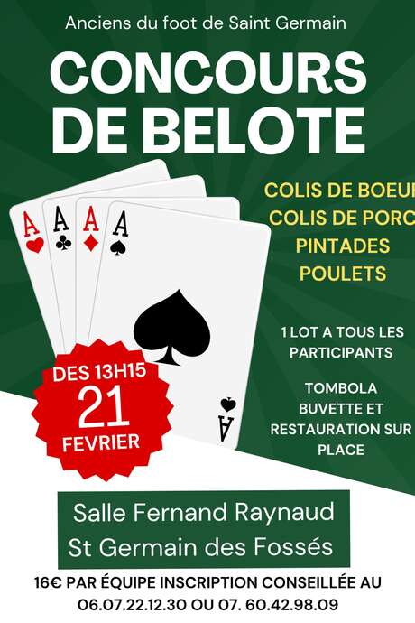 Concours de belote des Anciens du Foot de Saint-Germain