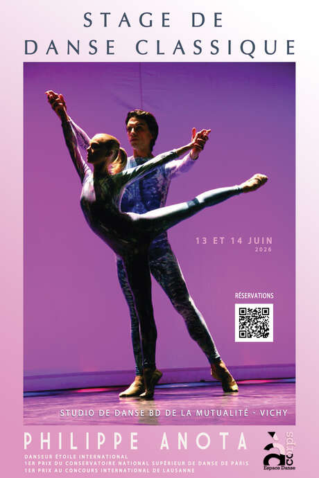Stage de Danse Classique avec Philippe Anota Danseur Étoile International (Tous niveaux)