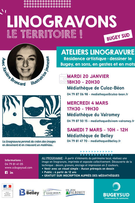 Linogravons le territoire ! Avec Xavière Broncard