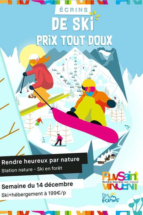 Écrins de Ski : En janvier et mars, ski à prix tout doux (hébergement et forfait de ski) à partir de 274€ - Station de Puy Saint Vincent