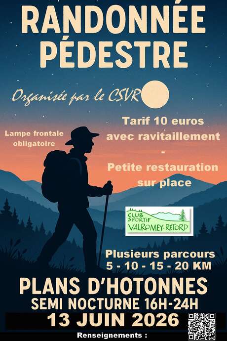 Early evening hiking event starting from les Plans d'Hotonnes