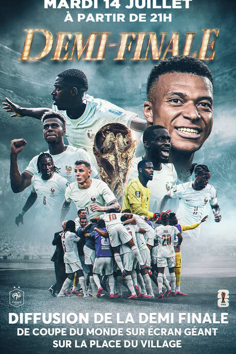 Diffusion de la demi finale de la Coupe du Monde de football sur écran géant