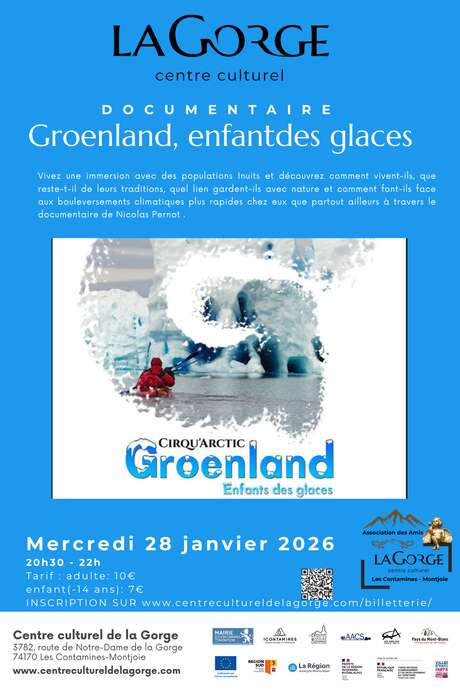 Documentaire "Groenland, enfants des glaces" au Centre Culturel de la Gorge