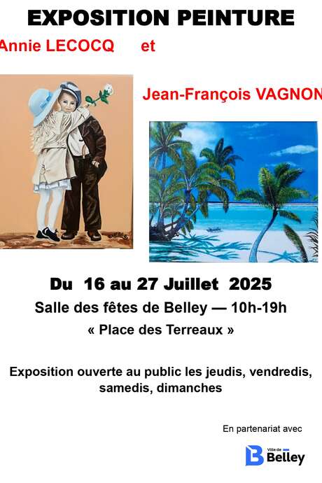 Exposition peintures de  Annie Lecocq et Jean-François Vagnon