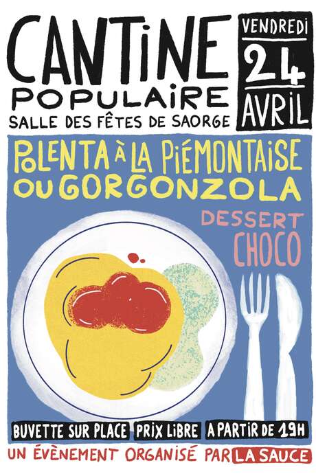 Cantine populaire Piedmont-style polenta