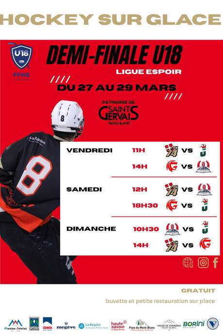 HOCKEY SUR GLACE - DEMI-FINALES U18