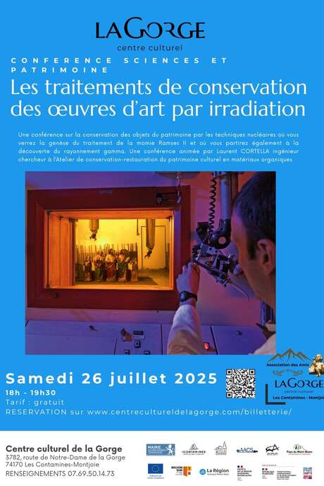 Conférence : les traitements de conservation des œuvres d’art par irradiation au Centre Culturel de la Gorge