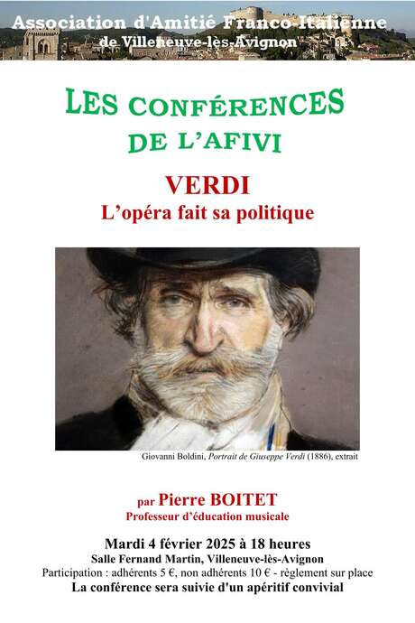 Conférence "Verdi, l'opéra fait sa politique"