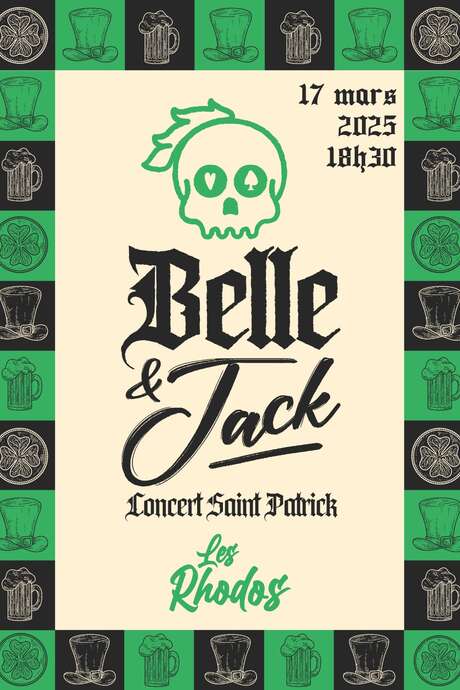 Saint Patrick au bar Les Rhodos - concert de Belle & Jack