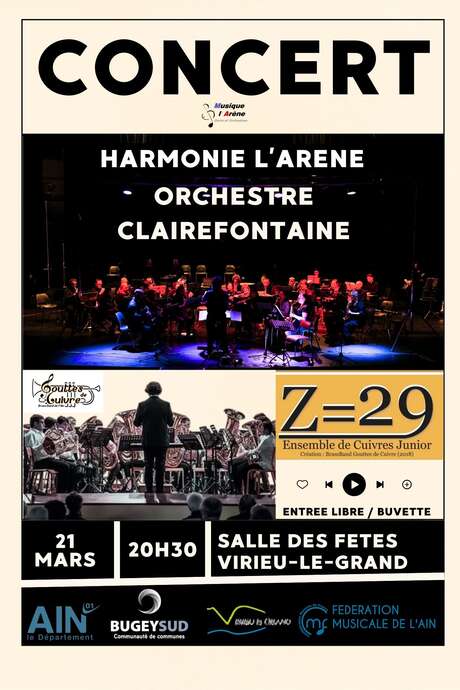 Concert : Harmonie l'Arene et orchestre clairefontaine