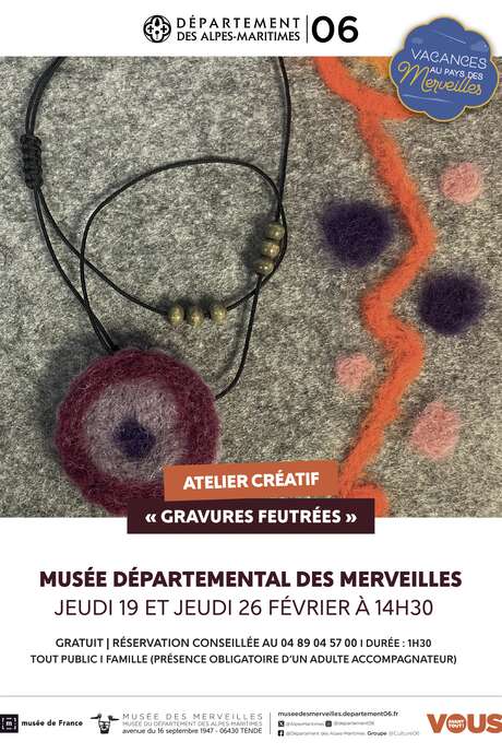 Atelier créatif "Gravures feutrées"