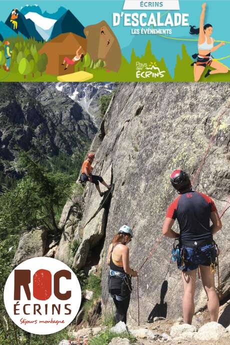 Écrins d'Escalade : Week-end escalade falaise Pays des Ecrins initiation - Roc Ecrins