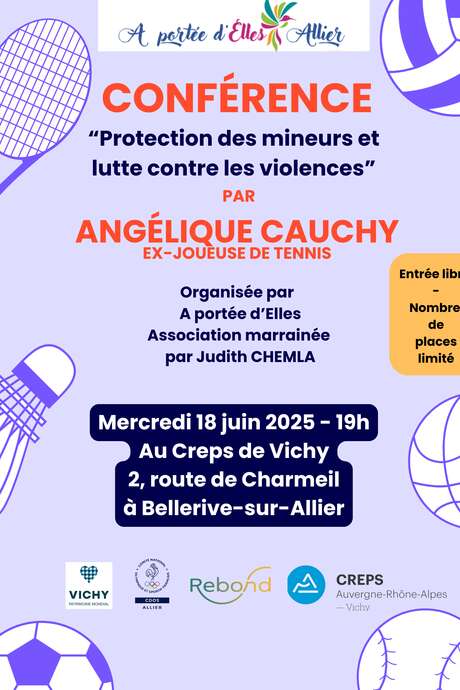 Conférence "Protection des mineurs et lutte contre les violences" par Angélique Cauchy, ex-joueuse de tennis