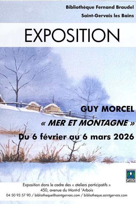 Vernissage - expo Mer et montagne par Guy Morcel