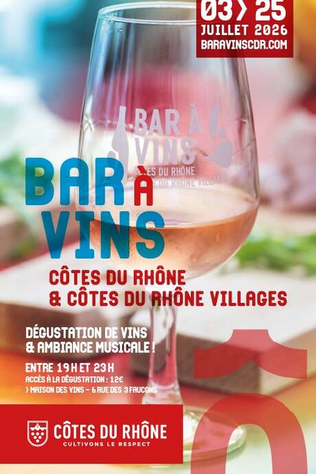 Weinbar der Côtes du Rhône während des Festival d'Avignon