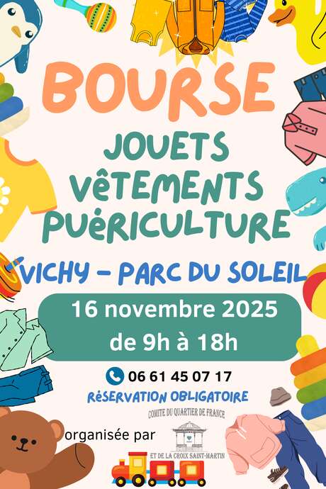 Bourse jouets vêtements puériculture