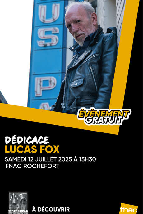 Der Mitbegründer von Motörhead, Lucas Fox signiert