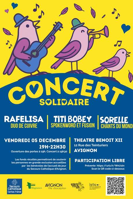Concert solidaire au profit du Secours Catholique