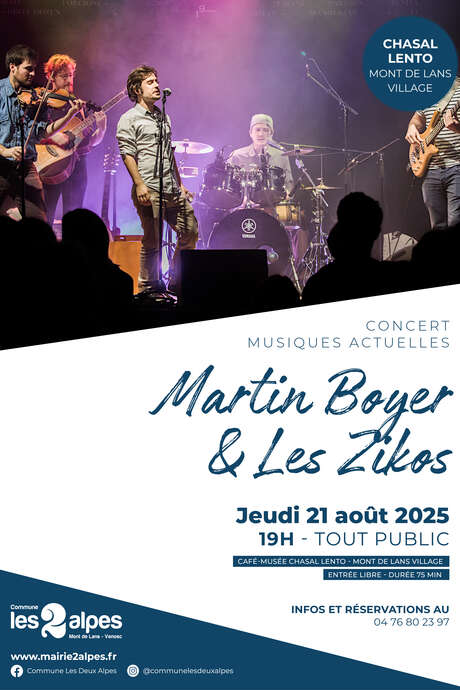 CANCELLED - Concert - Martin Boyer & Les Zikos